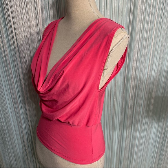 Pink Sleeveless Cowl Neck Top Size Small - Picture 3 of 11